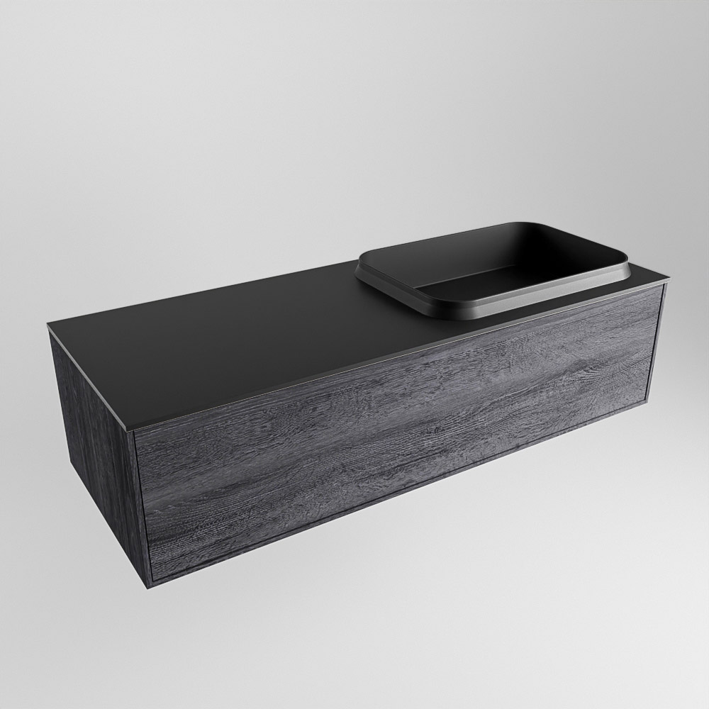 MONDIAZ ERIN 120cm mueble de baño color Antracite 1 cajón. Lavabo RIDGE Derecho sin orificio color Urban. 4 MONDIAZ ERIN 120cm mueble de baño color Antracite 1 cajón. Lavabo RIDGE Derecho sin orificio color Urban. - Imagen 4