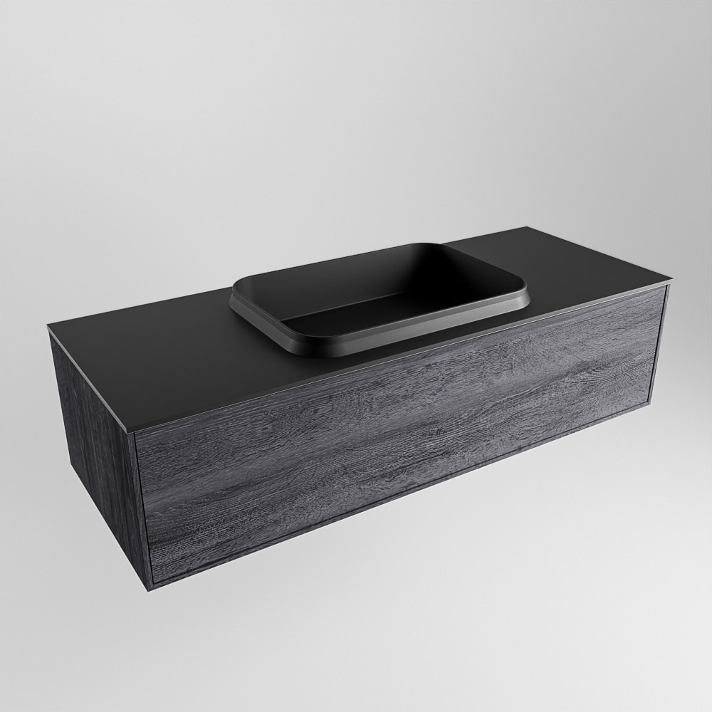 MONDIAZ ERIN 120cm mueble de baño color Antracite 1 cajón. Lavabo RIDGE Centro 1 orificio color Urban. 4 MONDIAZ ERIN 120cm mueble de baño color Antracite 1 cajón. Lavabo RIDGE Centro 1 orificio color Urban. - Imagen 4