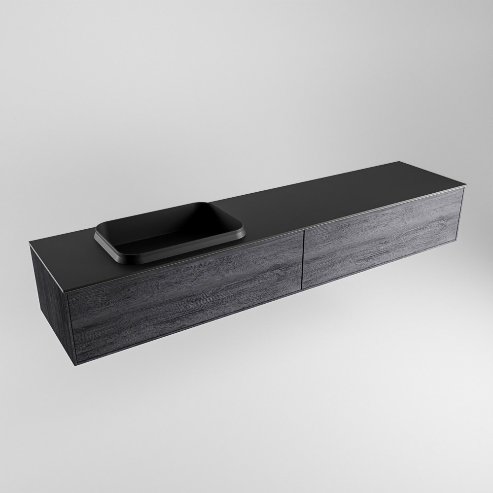 MONDIAZ ERIN 200cm mueble de baño color Antracite 2 cajones. Lavabo RIDGE Izquierda 1 orificio color Urban. 4 MONDIAZ ERIN 200cm mueble de baño color Antracite 2 cajones. Lavabo RIDGE Izquierda 1 orificio color Urban. - Imagen 4