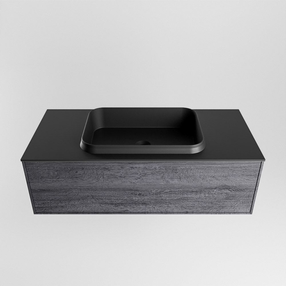 MONDIAZ ERIN 100cm mueble de baño color Antracite 1 cajón. Lavabo RIDGE Centro sin orificio color Urban. 5 MONDIAZ ERIN 100cm mueble de baño color Antracite 1 cajón. Lavabo RIDGE Centro sin orificio color Urban. - Imagen 5