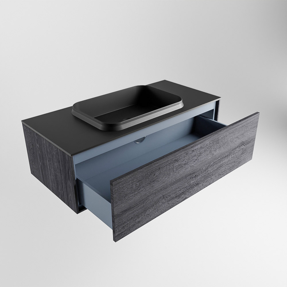 MONDIAZ ERIN 100cm mueble de baño color Antracite 1 cajón. Lavabo RIDGE Centro sin orificio color Urban. 6 MONDIAZ ERIN 100cm mueble de baño color Antracite 1 cajón. Lavabo RIDGE Centro sin orificio color Urban. - Imagen 6