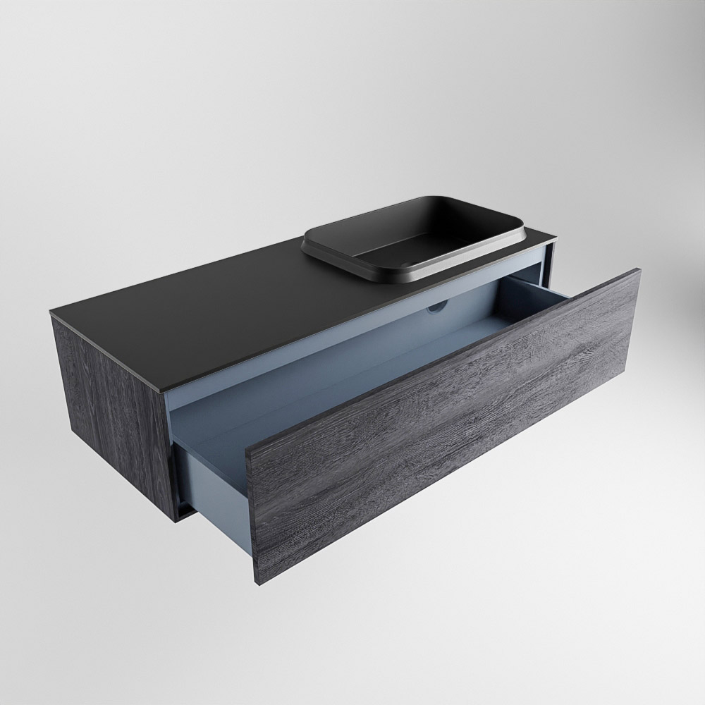 MONDIAZ ERIN 120cm mueble de baño color Antracite 1 cajón. Lavabo RIDGE Derecho sin orificio color Urban. 6 MONDIAZ ERIN 120cm mueble de baño color Antracite 1 cajón. Lavabo RIDGE Derecho sin orificio color Urban. - Imagen 6