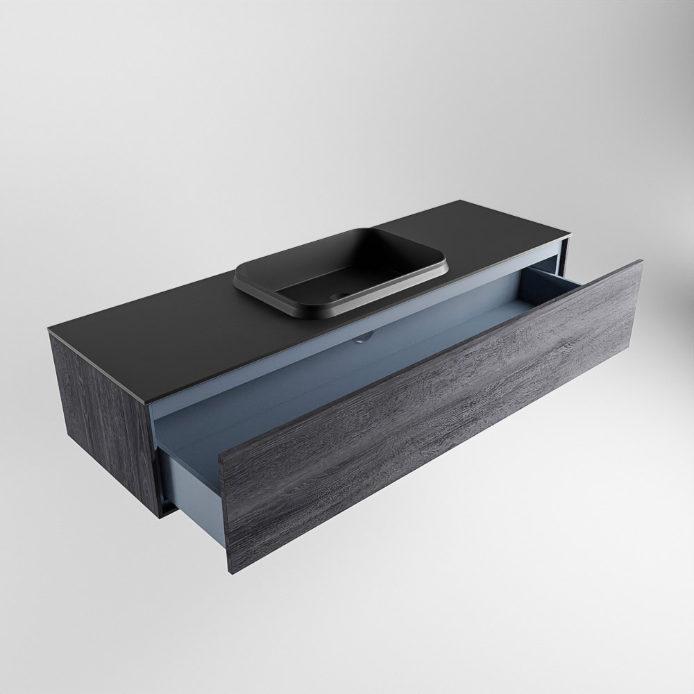 MONDIAZ ERIN 150cm mueble de baño color Antracite 1 cajón. Lavabo RIDGE Centro sin orificio color Urban. 6 MONDIAZ ERIN 150cm mueble de baño color Antracite 1 cajón. Lavabo RIDGE Centro sin orificio color Urban. - Imagen 6