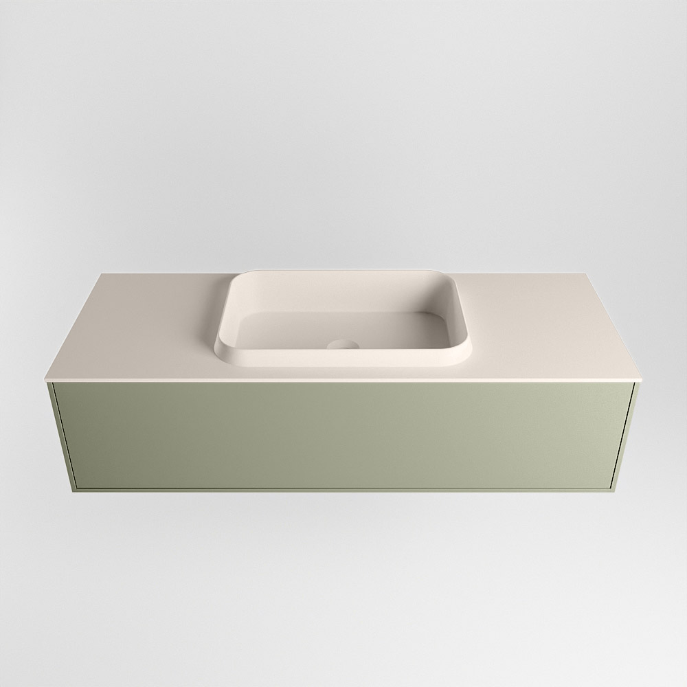 MONDIAZ ERIN 120cm mueble de baño color Army 1 cajón. Lavabo RIDGE Centro 1 orificio color Linen. 5 MONDIAZ ERIN 120cm mueble de baño color Army 1 cajón. Lavabo RIDGE Centro 1 orificio color Linen. - Imagen 5