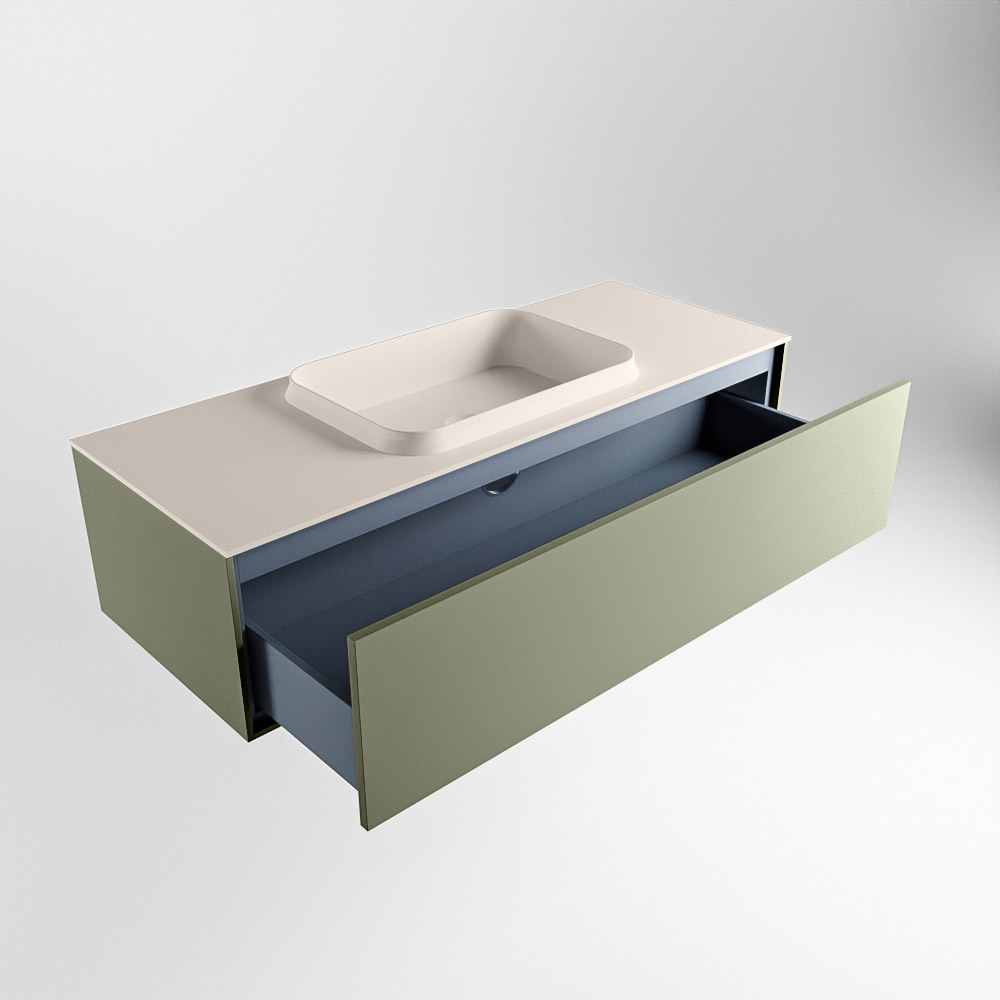 MONDIAZ ERIN 120cm mueble de baño color Army 1 cajón. Lavabo RIDGE Centro 1 orificio color Linen. 6 MONDIAZ ERIN 120cm mueble de baño color Army 1 cajón. Lavabo RIDGE Centro 1 orificio color Linen. - Imagen 6