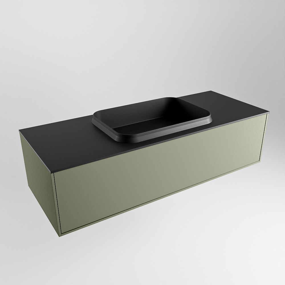 MONDIAZ ERIN 120cm mueble de baño color Army 1 cajón. Lavabo RIDGE Centro 1 orificio color Urban. 4 MONDIAZ ERIN 120cm mueble de baño color Army 1 cajón. Lavabo RIDGE Centro 1 orificio color Urban. - Imagen 4