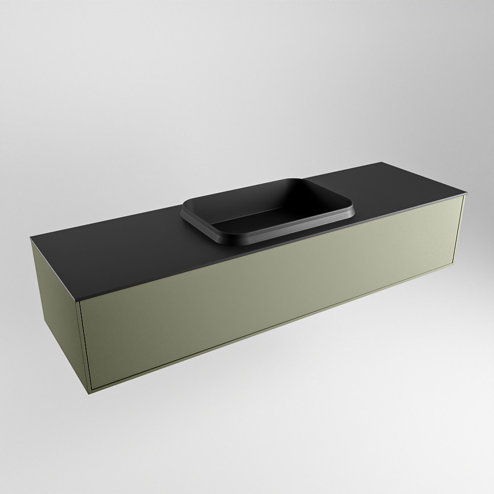 MONDIAZ ERIN 150cm mueble de baño color Army 1 cajón. Lavabo RIDGE Centro 1 orificio color Urban. 4 MONDIAZ ERIN 150cm mueble de baño color Army 1 cajón. Lavabo RIDGE Centro 1 orificio color Urban. - Imagen 4