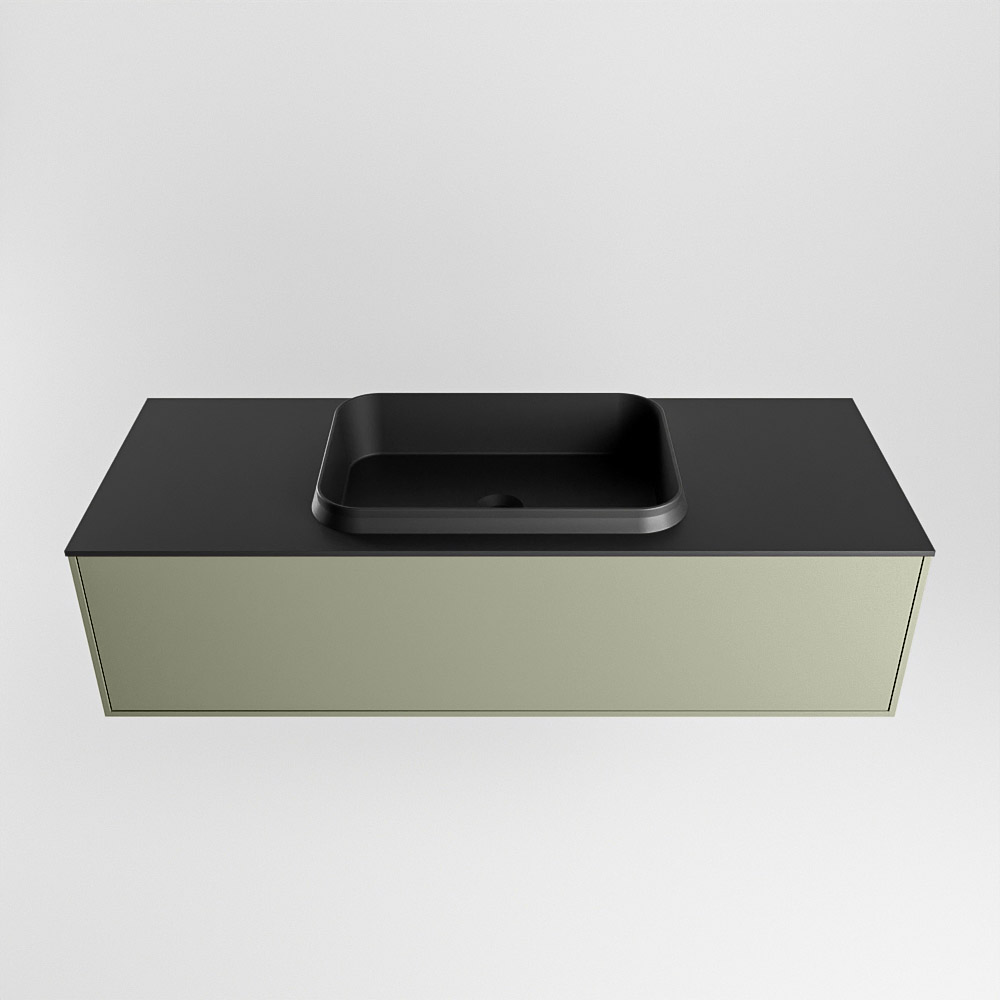 MONDIAZ ERIN 120cm mueble de baño color Army 1 cajón. Lavabo RIDGE Centro 1 orificio color Urban. 5 MONDIAZ ERIN 120cm mueble de baño color Army 1 cajón. Lavabo RIDGE Centro 1 orificio color Urban. - Imagen 5