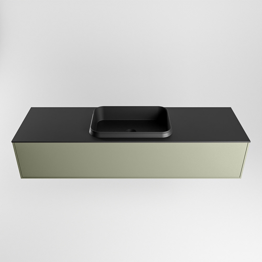 MONDIAZ ERIN 150cm mueble de baño color Army 1 cajón. Lavabo RIDGE Centro 1 orificio color Urban. 5 MONDIAZ ERIN 150cm mueble de baño color Army 1 cajón. Lavabo RIDGE Centro 1 orificio color Urban. - Imagen 5