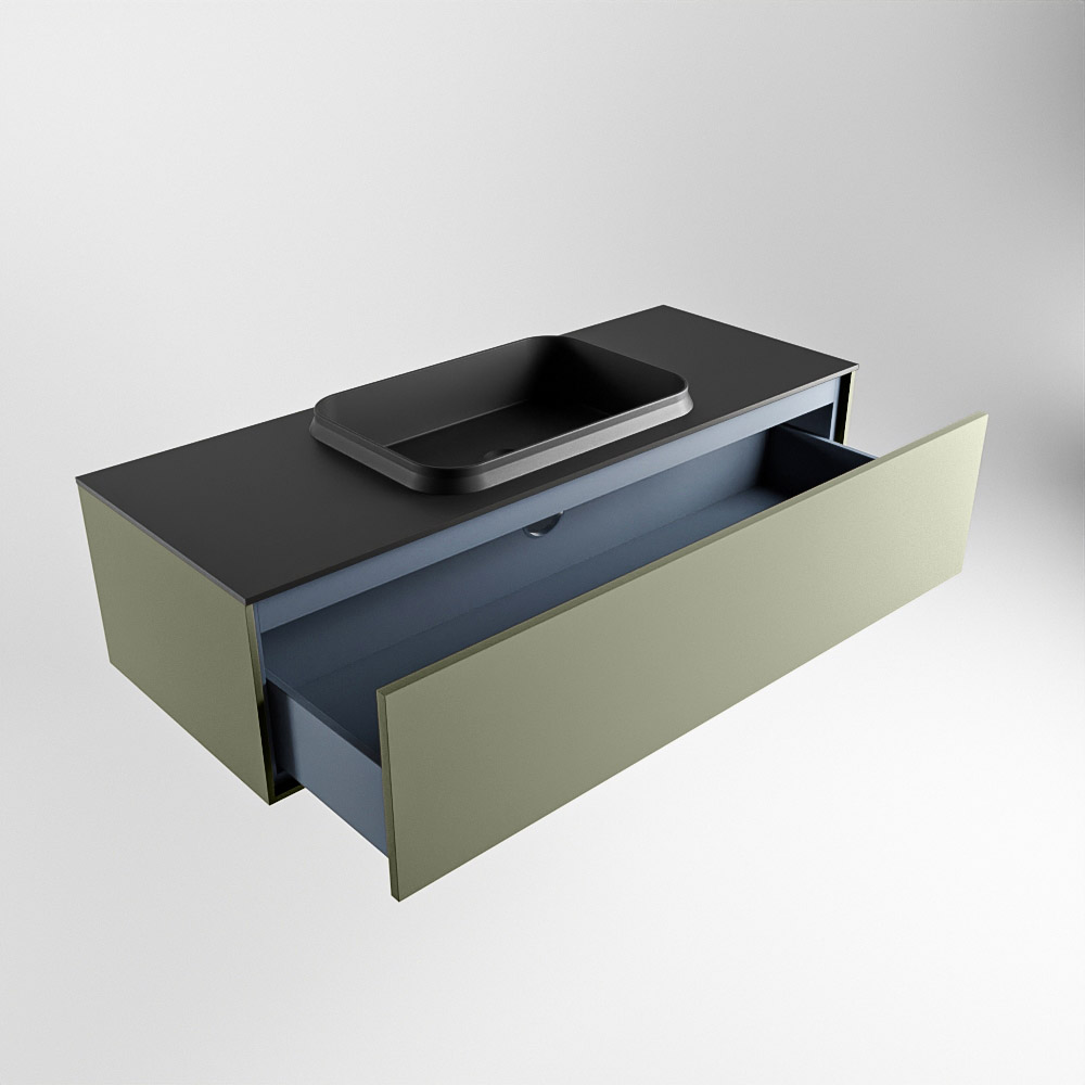 MONDIAZ ERIN 120cm mueble de baño color Army 1 cajón. Lavabo RIDGE Centro 1 orificio color Urban. 6 MONDIAZ ERIN 120cm mueble de baño color Army 1 cajón. Lavabo RIDGE Centro 1 orificio color Urban. - Imagen 6