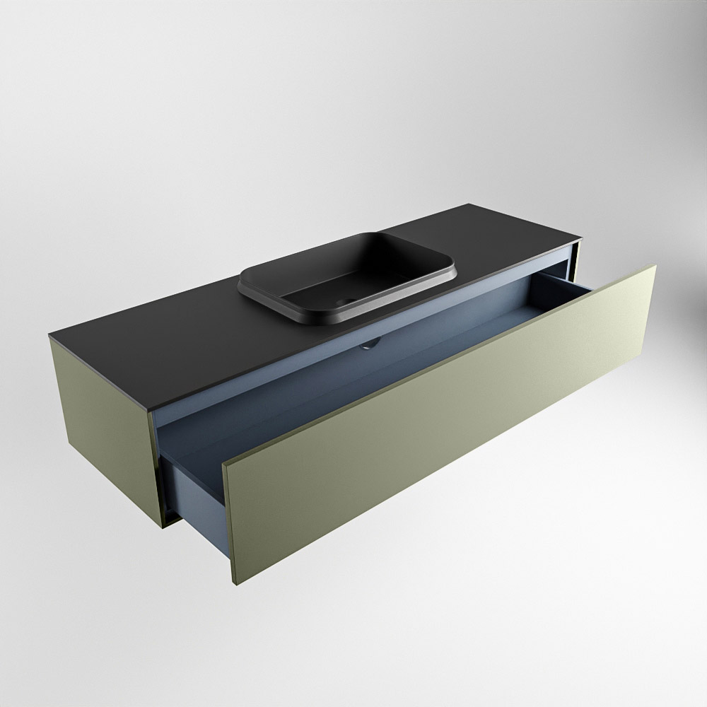 MONDIAZ ERIN 150cm mueble de baño color Army 1 cajón. Lavabo RIDGE Centro 1 orificio color Urban. 6 MONDIAZ ERIN 150cm mueble de baño color Army 1 cajón. Lavabo RIDGE Centro 1 orificio color Urban. - Imagen 6