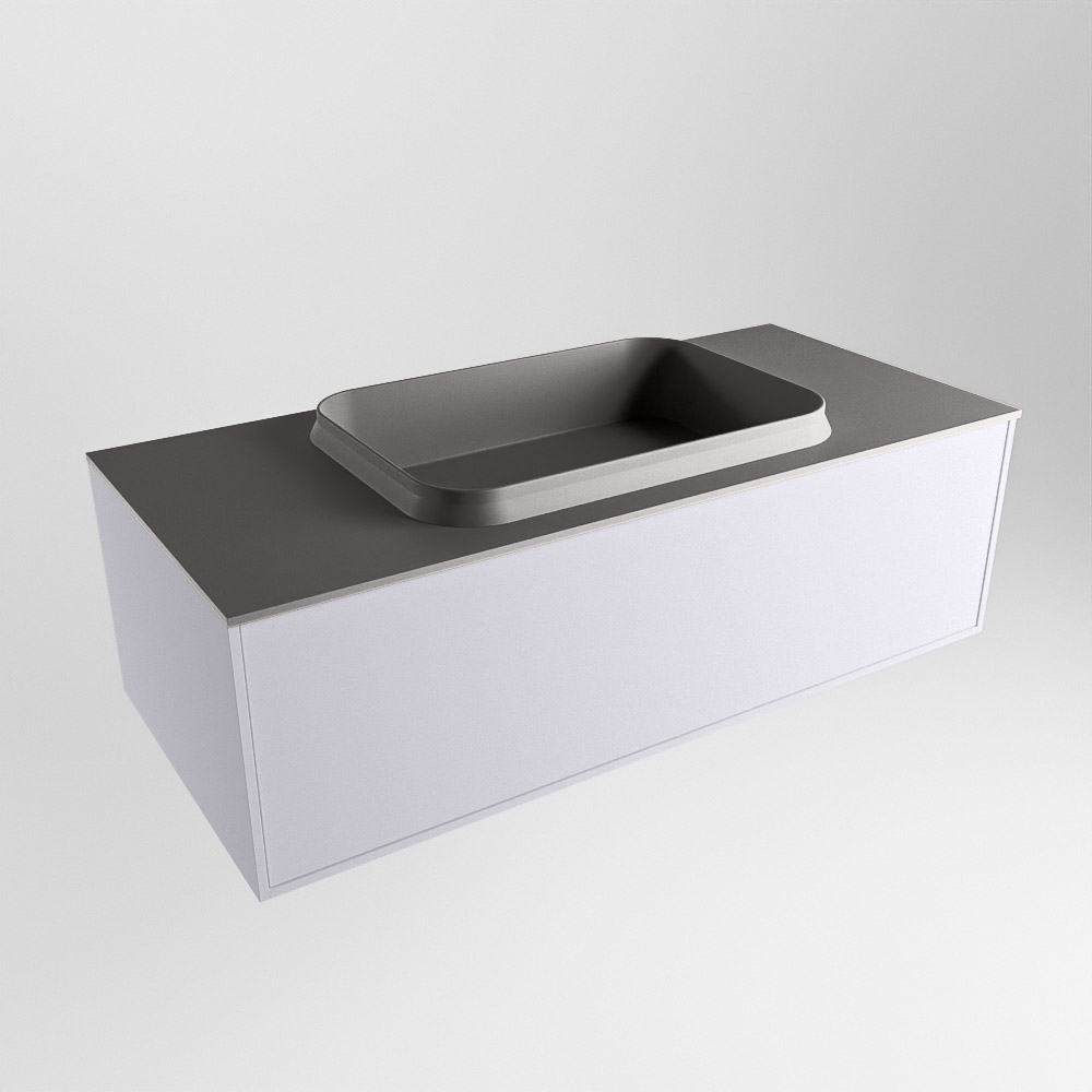 MONDIAZ ERIN 100cm mueble de baño color Cale 1 cajón. Lavabo RIDGE Centro 1 orificio color Dark Grey. 4 MONDIAZ ERIN 100cm mueble de baño color Cale 1 cajón. Lavabo RIDGE Centro 1 orificio color Dark Grey. - Imagen 4