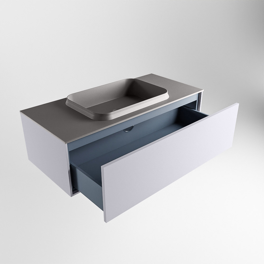 MONDIAZ ERIN 100cm mueble de baño color Cale 1 cajón. Lavabo RIDGE Centro 1 orificio color Dark Grey. 6 MONDIAZ ERIN 100cm mueble de baño color Cale 1 cajón. Lavabo RIDGE Centro 1 orificio color Dark Grey. - Imagen 6
