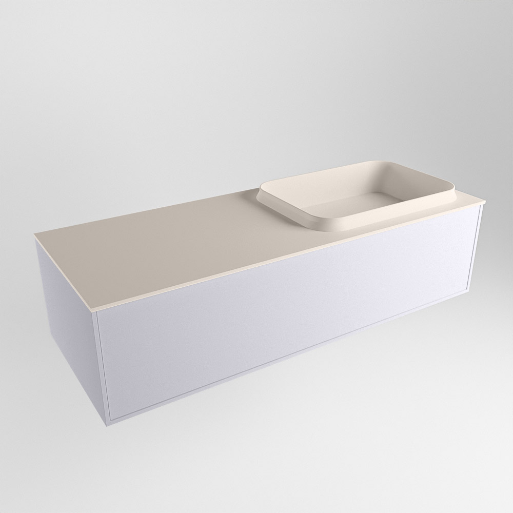 MONDIAZ ERIN 120cm mueble de baño color Cale 1 cajón. Lavabo RIDGE Derecho sin orificio color Linen. 4 MONDIAZ ERIN 120cm mueble de baño color Cale 1 cajón. Lavabo RIDGE Derecho sin orificio color Linen. - Imagen 4