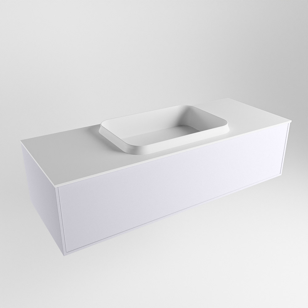 MONDIAZ ERIN 120cm mueble de baño color Cale 1 cajón. Lavabo RIDGE Centro 1 orificio color Talc. 4 MONDIAZ ERIN 120cm mueble de baño color Cale 1 cajón. Lavabo RIDGE Centro 1 orificio color Talc. - Imagen 4
