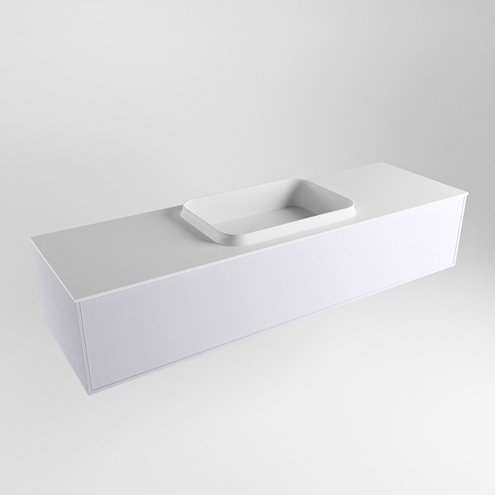 MONDIAZ ERIN 150cm mueble de baño color Cale 1 cajón. Lavabo RIDGE Centro 1 orificio color Talc. 4 MONDIAZ ERIN 150cm mueble de baño color Cale 1 cajón. Lavabo RIDGE Centro 1 orificio color Talc. - Imagen 4