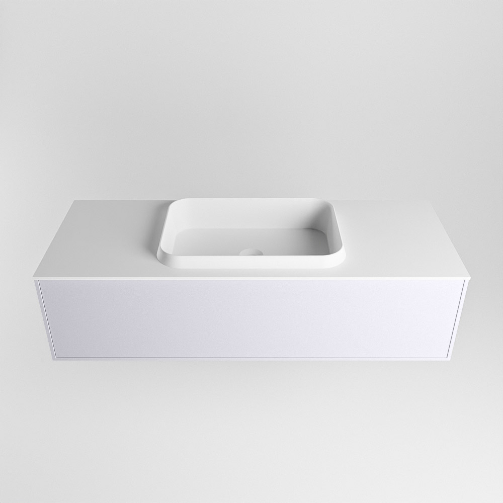 MONDIAZ ERIN 120cm mueble de baño color Cale 1 cajón. Lavabo RIDGE Centro 1 orificio color Talc. 5 MONDIAZ ERIN 120cm mueble de baño color Cale 1 cajón. Lavabo RIDGE Centro 1 orificio color Talc. - Imagen 5