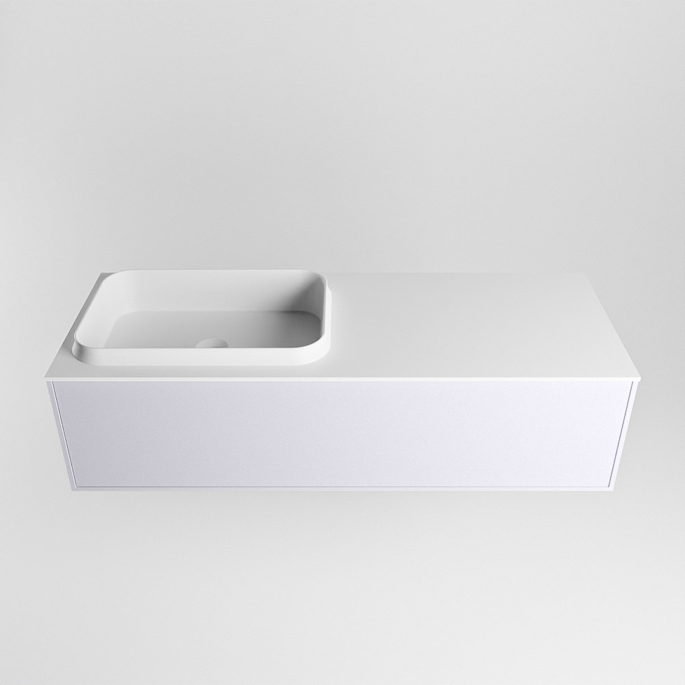 MONDIAZ ERIN 120cm mueble de baño color Cale 1 cajón. Lavabo RIDGE Izquierda 1 orificio color Talc. 5 MONDIAZ ERIN 120cm mueble de baño color Cale 1 cajón. Lavabo RIDGE Izquierda 1 orificio color Talc. - Imagen 5