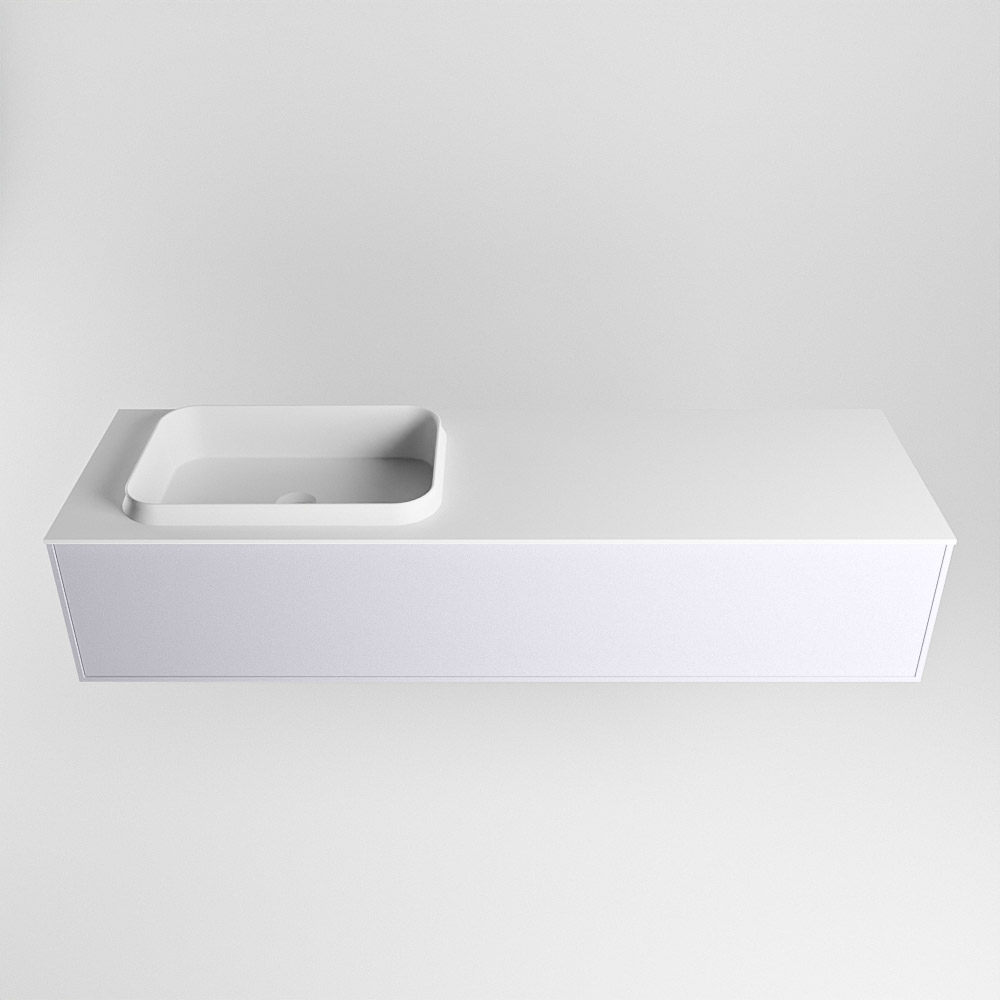 MONDIAZ ERIN 150cm mueble de baño color Cale 1 cajón. Lavabo RIDGE Izquierda sin orificio color Talc. 5 MONDIAZ ERIN 150cm mueble de baño color Cale 1 cajón. Lavabo RIDGE Izquierda sin orificio color Talc. - Imagen 5