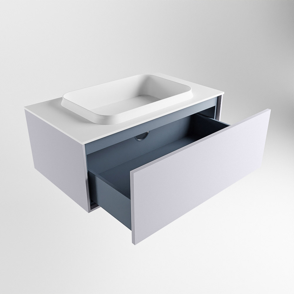 MONDIAZ ERIN 80cm mueble de baño color Cale 1 cajón. Lavabo RIDGE Centro 1 orificio color Talc. 6 MONDIAZ ERIN 80cm mueble de baño color Cale 1 cajón. Lavabo RIDGE Centro 1 orificio color Talc. - Imagen 6