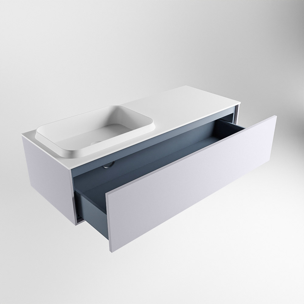 MONDIAZ ERIN 120cm mueble de baño color Cale 1 cajón. Lavabo RIDGE Izquierda 1 orificio color Talc. 6 MONDIAZ ERIN 120cm mueble de baño color Cale 1 cajón. Lavabo RIDGE Izquierda 1 orificio color Talc. - Imagen 6