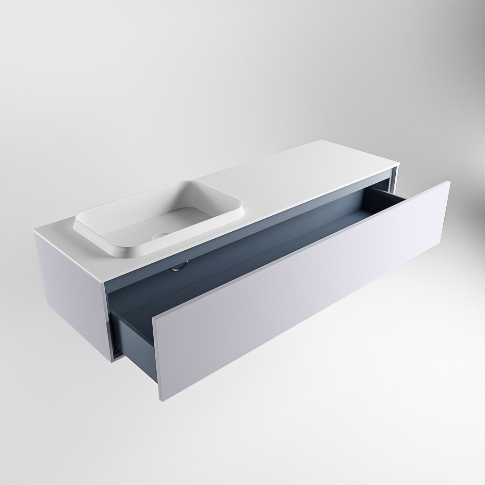 MONDIAZ ERIN 150cm mueble de baño color Cale 1 cajón. Lavabo RIDGE Izquierda sin orificio color Talc. 6 MONDIAZ ERIN 150cm mueble de baño color Cale 1 cajón. Lavabo RIDGE Izquierda sin orificio color Talc. - Imagen 6