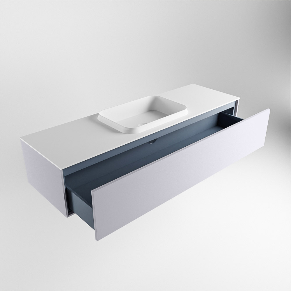 MONDIAZ ERIN 150cm mueble de baño color Cale 1 cajón. Lavabo RIDGE Centro 1 orificio color Talc. 6 MONDIAZ ERIN 150cm mueble de baño color Cale 1 cajón. Lavabo RIDGE Centro 1 orificio color Talc. - Imagen 6