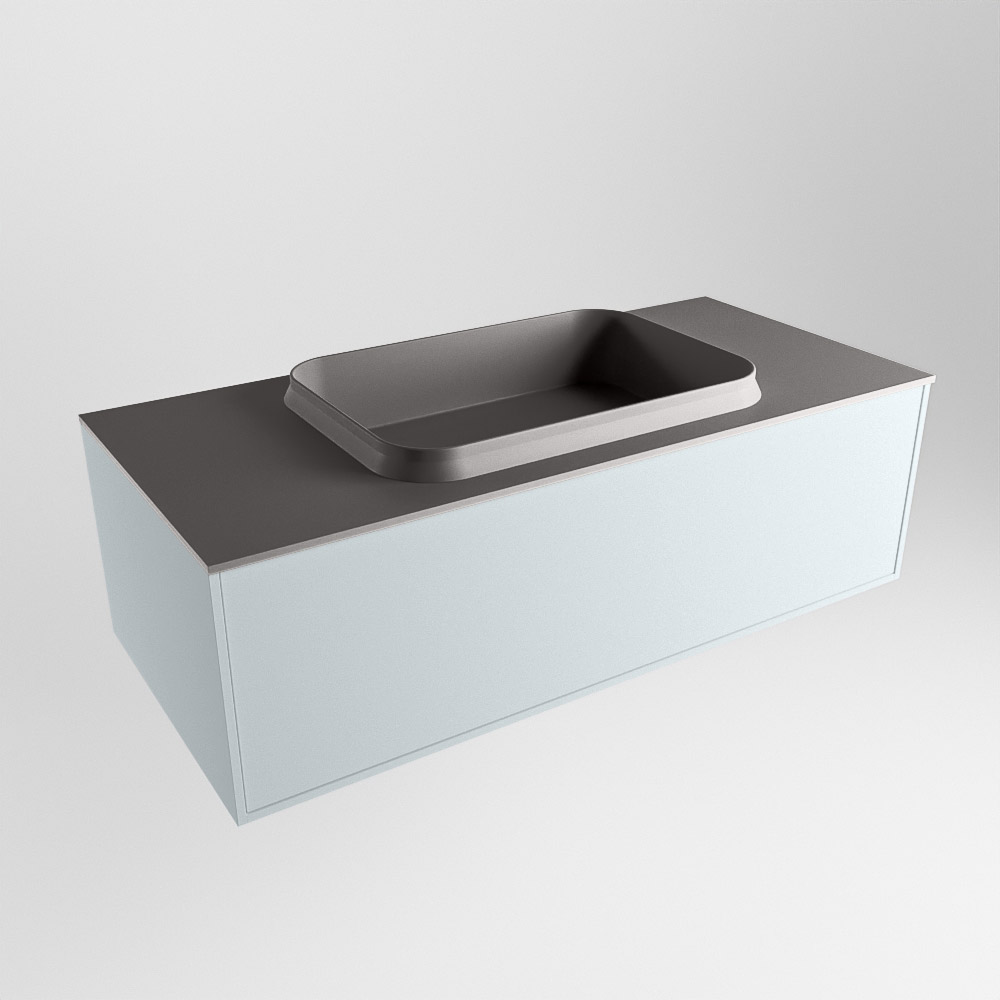 MONDIAZ ERIN 100cm mueble de baño color Clay 1 cajón. Lavabo RIDGE Centro sin orificio color Dark Grey. 4 MONDIAZ ERIN 100cm mueble de baño color Clay 1 cajón. Lavabo RIDGE Centro sin orificio color Dark Grey. - Imagen 4