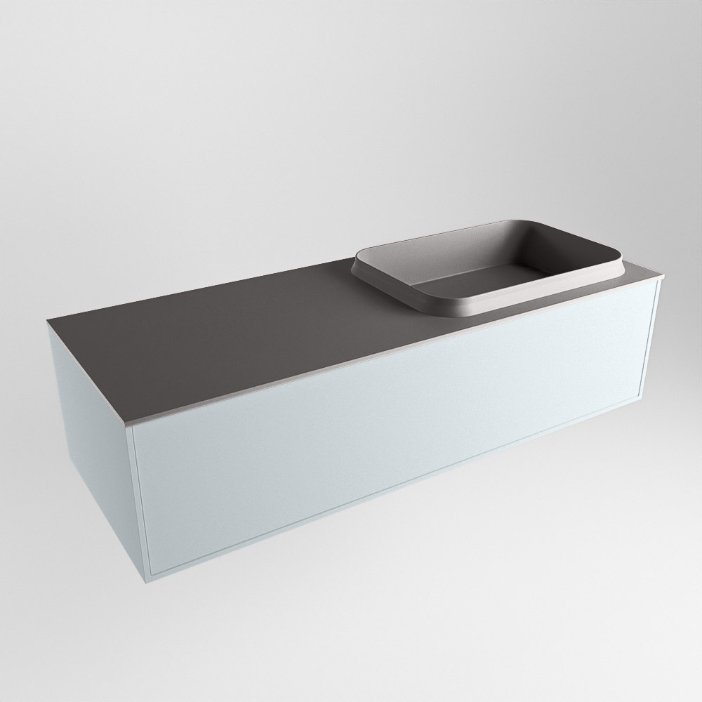 MONDIAZ ERIN 120cm mueble de baño color Clay 1 cajón. Lavabo RIDGE Derecho sin orificio color Dark Grey. 4 MONDIAZ ERIN 120cm mueble de baño color Clay 1 cajón. Lavabo RIDGE Derecho sin orificio color Dark Grey. - Imagen 4