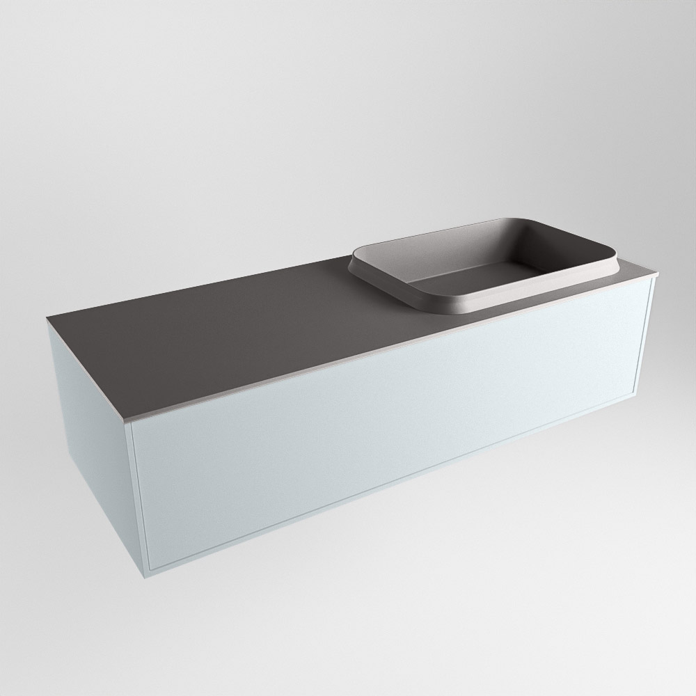 MONDIAZ ERIN 120cm mueble de baño color Clay 1 cajón. Lavabo RIDGE Derecho 1 orificio color Dark Grey. 4 MONDIAZ ERIN 120cm mueble de baño color Clay 1 cajón. Lavabo RIDGE Derecho 1 orificio color Dark Grey. - Imagen 4
