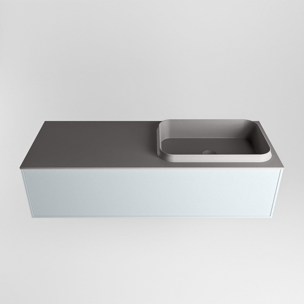 MONDIAZ ERIN 120cm mueble de baño color Clay 1 cajón. Lavabo RIDGE Derecho 1 orificio color Dark Grey. 5 MONDIAZ ERIN 120cm mueble de baño color Clay 1 cajón. Lavabo RIDGE Derecho 1 orificio color Dark Grey. - Imagen 5