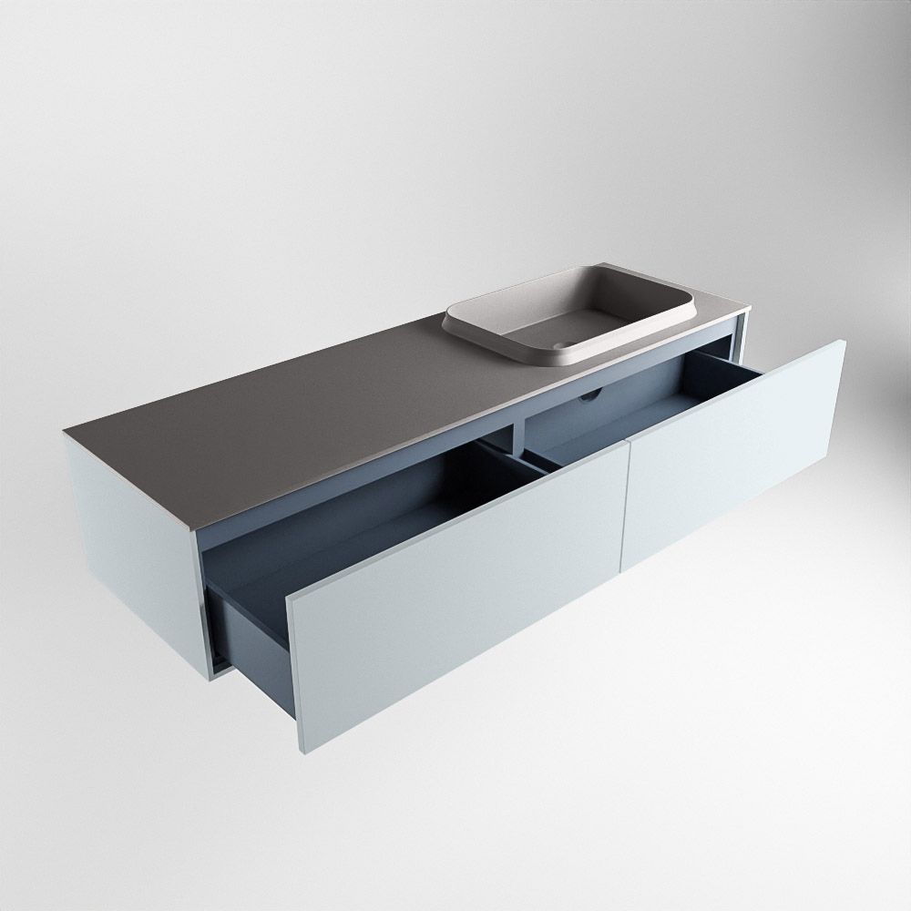 MONDIAZ ERIN 150cm mueble de baño color Clay 2 cajones. Lavabo RIDGE Derecho sin orificio color Dark Grey. 6 MONDIAZ ERIN 150cm mueble de baño color Clay 2 cajones. Lavabo RIDGE Derecho sin orificio color Dark Grey. - Imagen 6