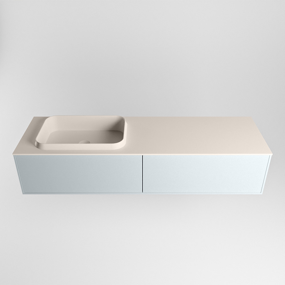 MONDIAZ ERIN 150cm mueble de baño color Clay 2 cajones. Lavabo RIDGE Izquierda 1 orificio color Linen. 5 MONDIAZ ERIN 150cm mueble de baño color Clay 2 cajones. Lavabo RIDGE Izquierda 1 orificio color Linen. - Imagen 5