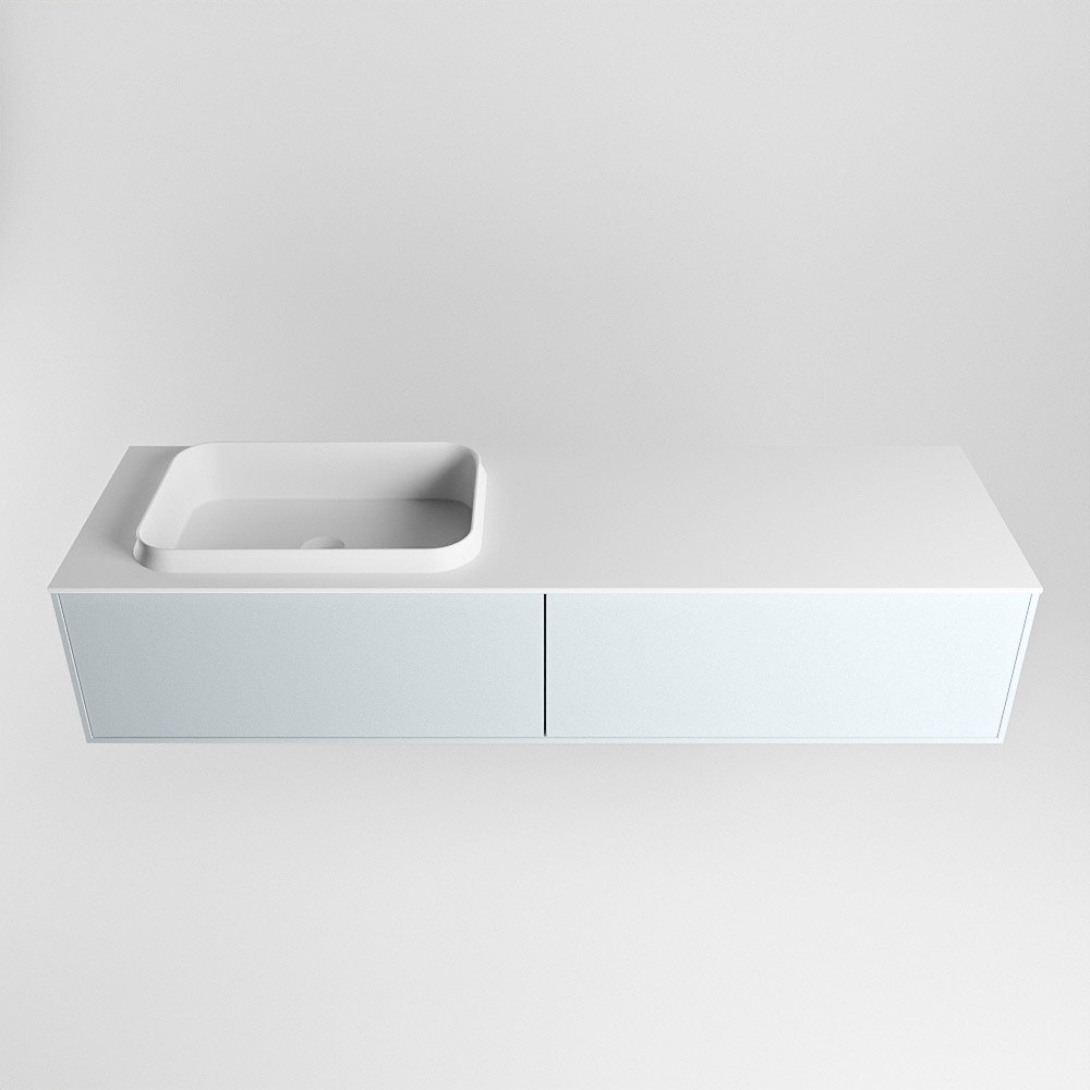 MONDIAZ ERIN 150cm mueble de baño color Clay 2 cajones. Lavabo RIDGE Izquierda 1 orificio color Talc. 5 MONDIAZ ERIN 150cm mueble de baño color Clay 2 cajones. Lavabo RIDGE Izquierda 1 orificio color Talc. - Imagen 5