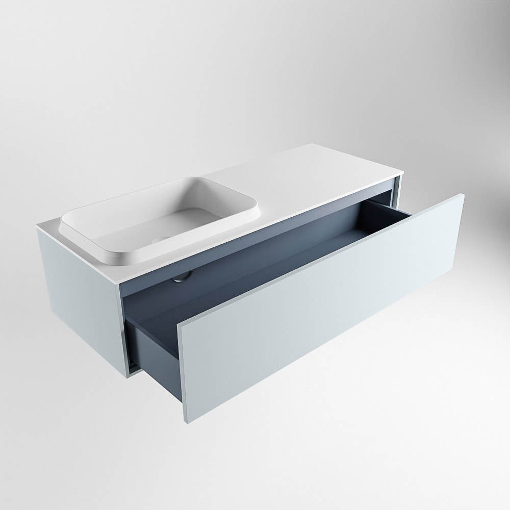 MONDIAZ ERIN 120cm mueble de baño color Clay 1 cajón. Lavabo RIDGE Izquierda sin orificio color Talc. 6 MONDIAZ ERIN 120cm mueble de baño color Clay 1 cajón. Lavabo RIDGE Izquierda sin orificio color Talc. - Imagen 6