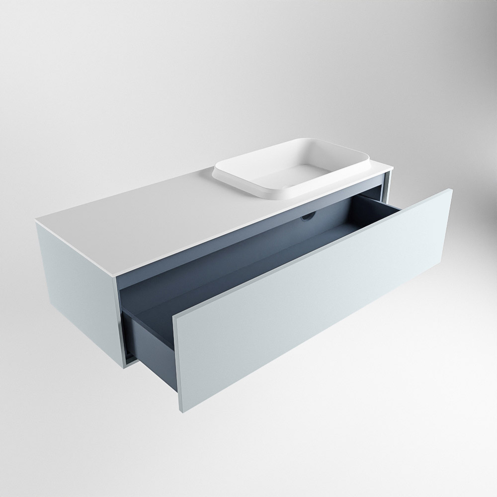 MONDIAZ ERIN 120cm mueble de baño color Clay 1 cajón. Lavabo RIDGE Derecho sin orificio color Talc. 6 MONDIAZ ERIN 120cm mueble de baño color Clay 1 cajón. Lavabo RIDGE Derecho sin orificio color Talc. - Imagen 6