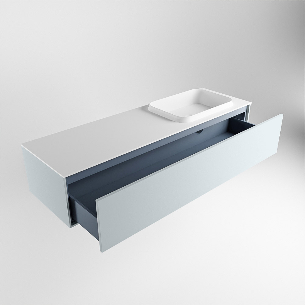 MONDIAZ ERIN 150cm mueble de baño color Clay 1 cajón. Lavabo RIDGE Derecho sin orificio color Talc. 6 MONDIAZ ERIN 150cm mueble de baño color Clay 1 cajón. Lavabo RIDGE Derecho sin orificio color Talc. - Imagen 6