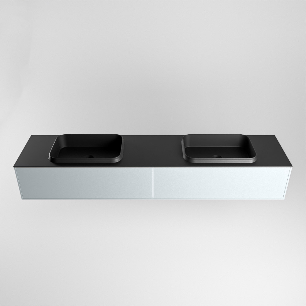 MONDIAZ ERIN 200cm mueble de baño color Clay 2 cajones. Lavabo RIDGE Doble 2 orificios color Urban. 5 MONDIAZ ERIN 200cm mueble de baño color Clay 2 cajones. Lavabo RIDGE Doble 2 orificios color Urban. - Imagen 5