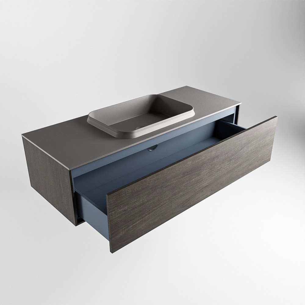 MONDIAZ ERIN 120cm mueble de baño color Dark Brown 1 cajón. Lavabo RIDGE Centro sin orificio color Dark Grey. 6 MONDIAZ ERIN 120cm mueble de baño color Dark Brown 1 cajón. Lavabo RIDGE Centro sin orificio color Dark Grey. - Imagen 6