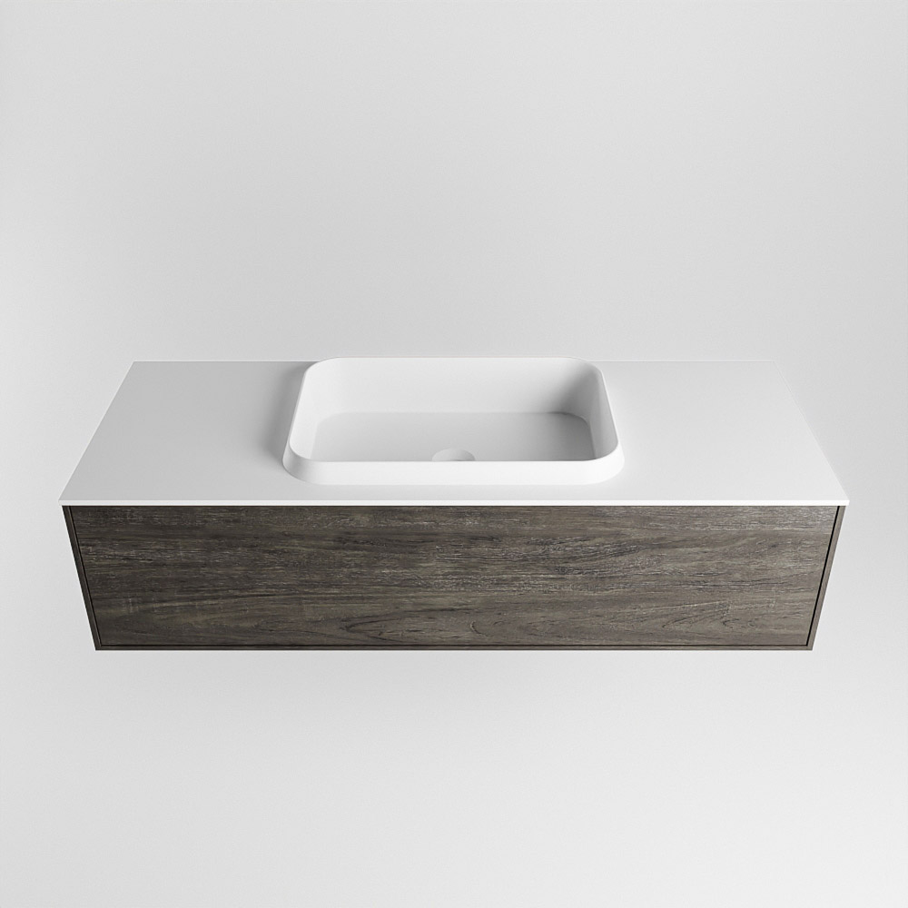 MONDIAZ ERIN 120cm mueble de baño color Dark Brown 1 cajón. Lavabo RIDGE Centro 1 orificio color Talc. 5 MONDIAZ ERIN 120cm mueble de baño color Dark Brown 1 cajón. Lavabo RIDGE Centro 1 orificio color Talc. - Imagen 5