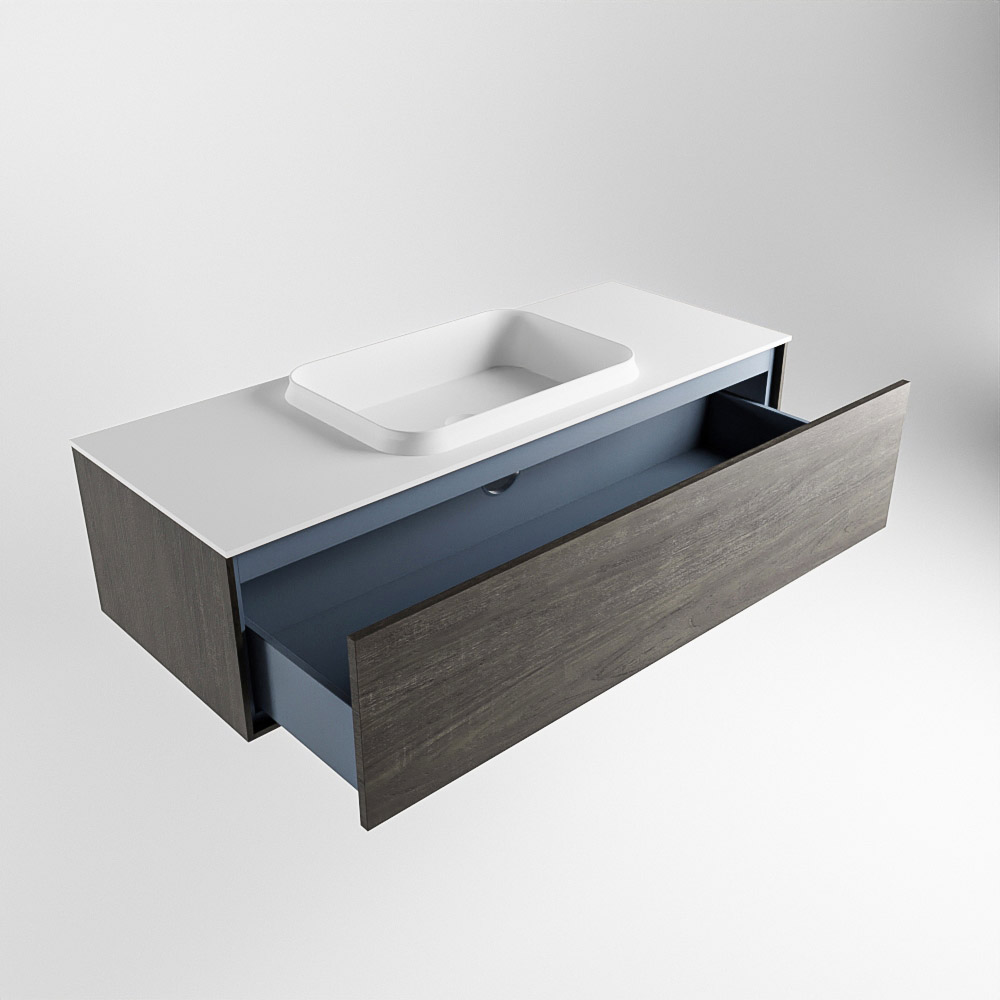 MONDIAZ ERIN 120cm mueble de baño color Dark Brown 1 cajón. Lavabo RIDGE Centro 1 orificio color Talc. 6 MONDIAZ ERIN 120cm mueble de baño color Dark Brown 1 cajón. Lavabo RIDGE Centro 1 orificio color Talc. - Imagen 6