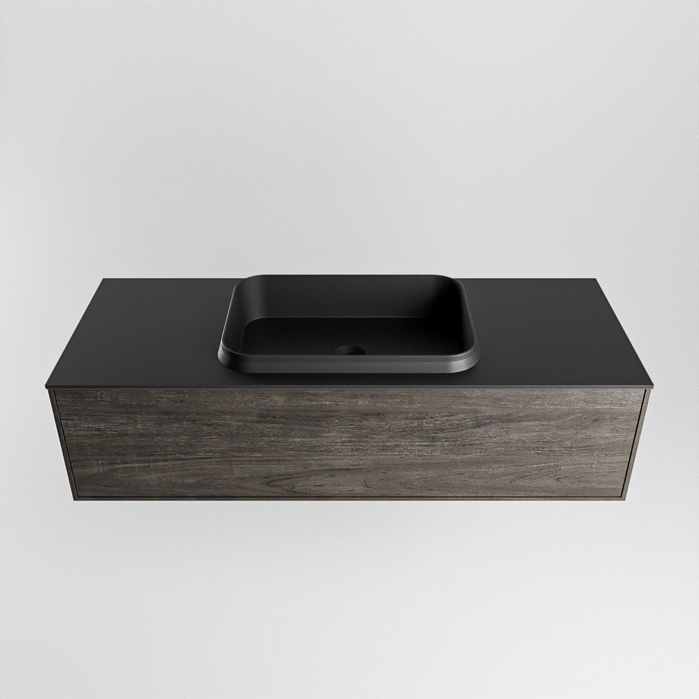 MONDIAZ ERIN 120cm mueble de baño color Dark Brown 1 cajón. Lavabo RIDGE Centro 1 orificio color Urban. 5 MONDIAZ ERIN 120cm mueble de baño color Dark Brown 1 cajón. Lavabo RIDGE Centro 1 orificio color Urban. - Imagen 5