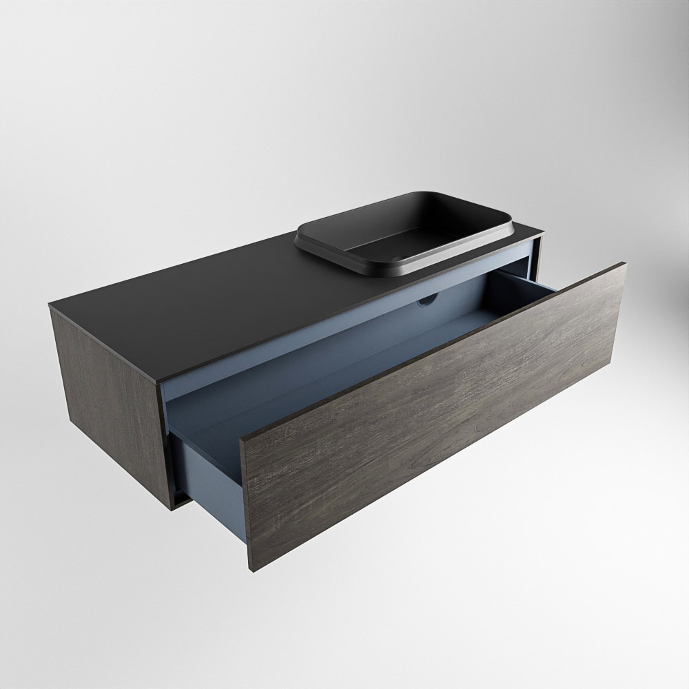 MONDIAZ ERIN 120cm mueble de baño color Dark Brown 1 cajón. Lavabo RIDGE Derecho 1 orificio color Urban. 6 MONDIAZ ERIN 120cm mueble de baño color Dark Brown 1 cajón. Lavabo RIDGE Derecho 1 orificio color Urban. - Imagen 6