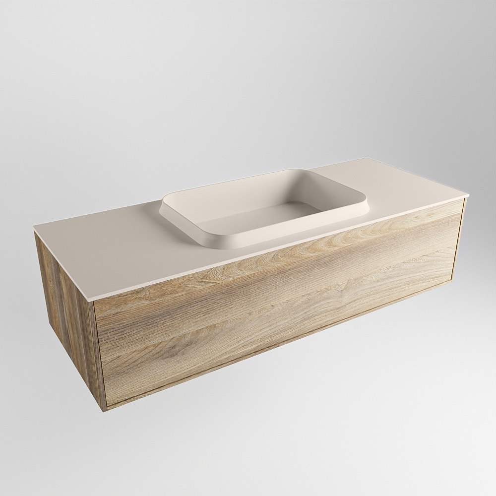 MONDIAZ ERIN 120cm mueble de baño color Dark Brown Grey 1 cajón. Lavabo RIDGE Centro 1 orificio color Linen. 4 MONDIAZ ERIN 120cm mueble de baño color Dark Brown Grey 1 cajón. Lavabo RIDGE Centro 1 orificio color Linen. - Imagen 4