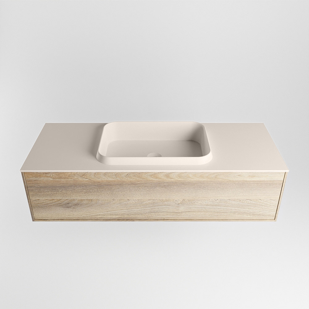 MONDIAZ ERIN 120cm mueble de baño color Dark Brown Grey 1 cajón. Lavabo RIDGE Centro 1 orificio color Linen. 5 MONDIAZ ERIN 120cm mueble de baño color Dark Brown Grey 1 cajón. Lavabo RIDGE Centro 1 orificio color Linen. - Imagen 5