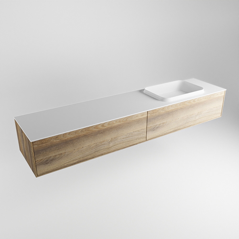 MONDIAZ ERIN 200cm mueble de baño color Dark Brown Grey 2 cajones. Lavabo RIDGE Derecho 1 orificio color Talc. 4 MONDIAZ ERIN 200cm mueble de baño color Dark Brown Grey 2 cajones. Lavabo RIDGE Derecho 1 orificio color Talc. - Imagen 4