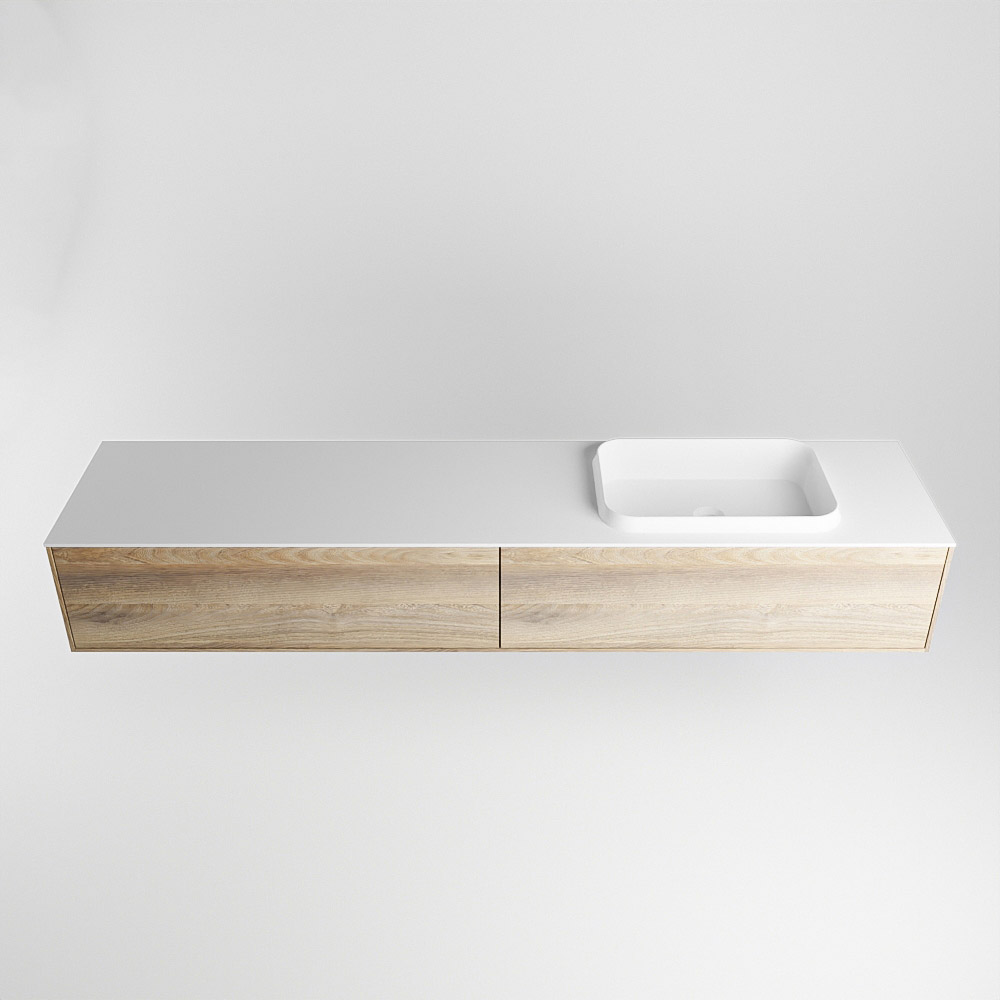 MONDIAZ ERIN 200cm mueble de baño color Dark Brown Grey 2 cajones. Lavabo RIDGE Derecho 1 orificio color Talc. 5 MONDIAZ ERIN 200cm mueble de baño color Dark Brown Grey 2 cajones. Lavabo RIDGE Derecho 1 orificio color Talc. - Imagen 5