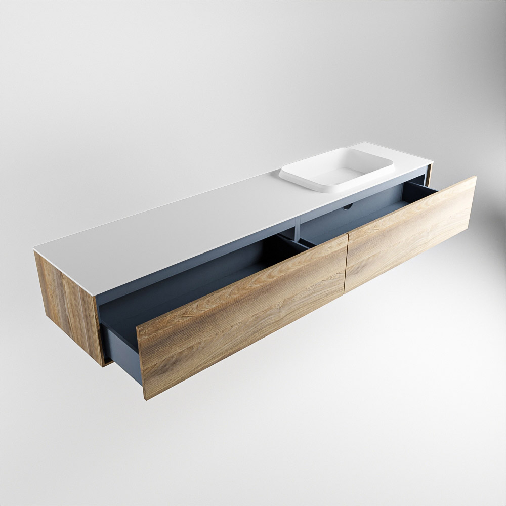 MONDIAZ ERIN 200cm mueble de baño color Dark Brown Grey 2 cajones. Lavabo RIDGE Derecho 1 orificio color Talc. 6 MONDIAZ ERIN 200cm mueble de baño color Dark Brown Grey 2 cajones. Lavabo RIDGE Derecho 1 orificio color Talc. - Imagen 6