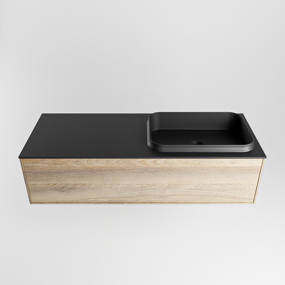 MONDIAZ ERIN 120cm mueble de baño color Dark Brown Grey 1 cajón. Lavabo RIDGE Derecho 1 orificio color Urban. 5 MONDIAZ ERIN 120cm mueble de baño color Dark Brown Grey 1 cajón. Lavabo RIDGE Derecho 1 orificio color Urban. - Imagen 5