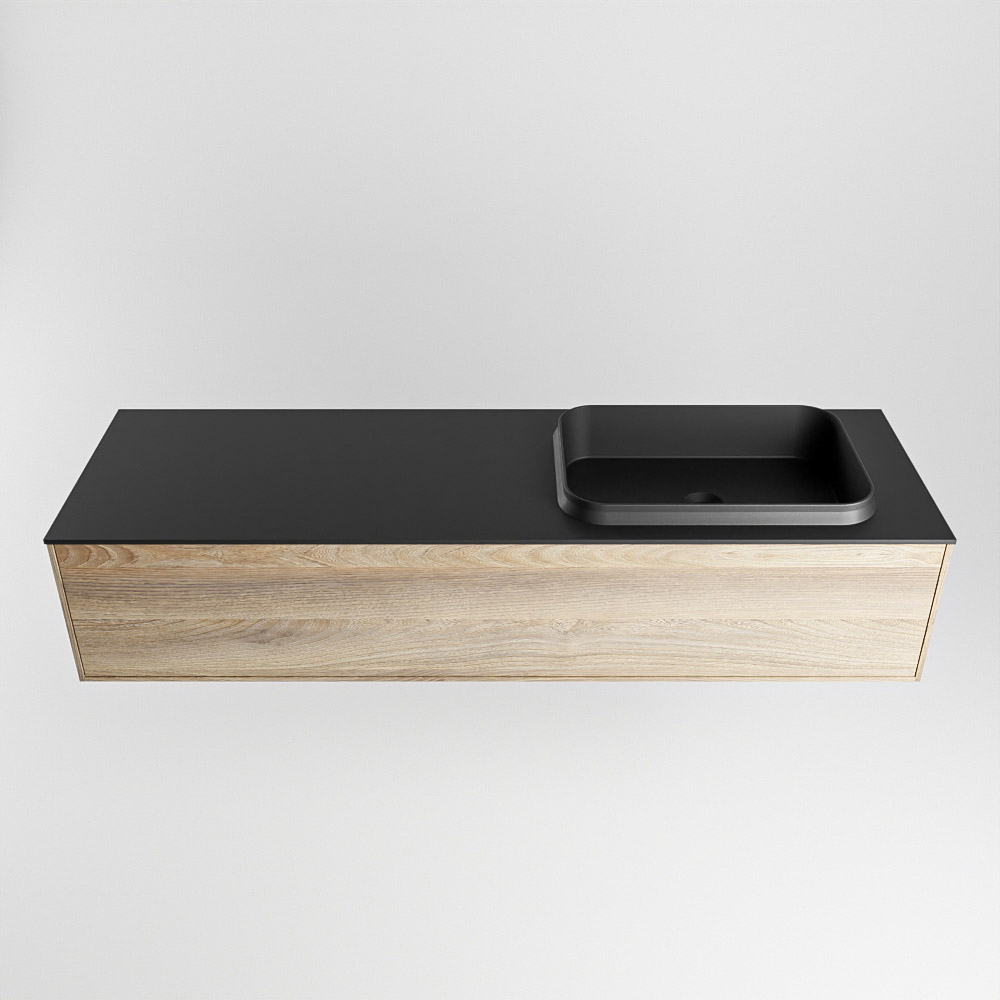 MONDIAZ ERIN 150cm mueble de baño color Dark Brown Grey 1 cajón. Lavabo RIDGE Derecho 1 orificio color Urban. 5 MONDIAZ ERIN 150cm mueble de baño color Dark Brown Grey 1 cajón. Lavabo RIDGE Derecho 1 orificio color Urban. - Imagen 5